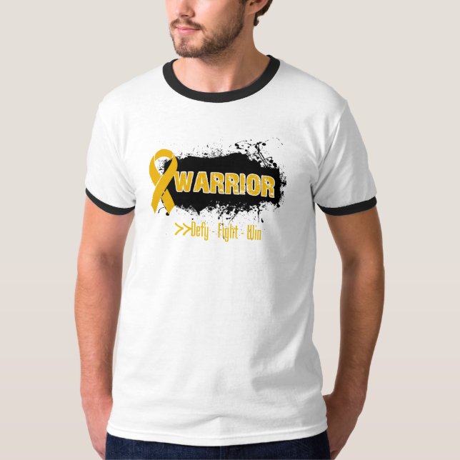 Grunge - WARRIOR - Appendix Cancer T-Shirt (Front)