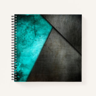 Grunge Watercolor and Metal Plate   Guestbook Notebook
