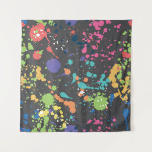 Grunge Watercolor: Colourful Spots Pattern. Tapestry