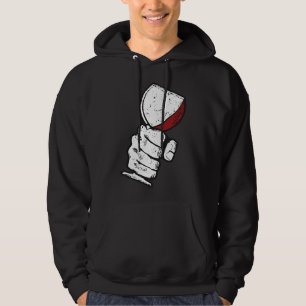 Grunge Wine Glass Hoodie