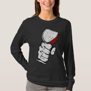 Grunge Wine Glass T-Shirt