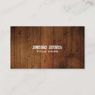 Grunge Wood Business Card
