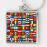 Grunge World Flags Collage Design