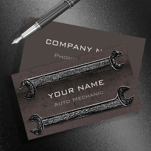 Grunge Wrenches Brown ID321 Business Card