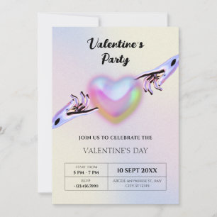 Grunge y2k heart invitation
