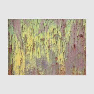 Grunge Yellow & Magenta Rusted Metal Pattern 4 Tissue Paper