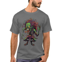 Grunge Zombie Skull Horror graffity T-Shirt