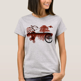 Grunged Tree Circles Tunic T-Shirt