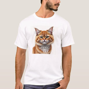 Grungewave Kitty: Digital Watercolor Chaos T-Shirt