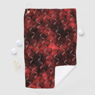 Grungy 3D stairs style squares with carbon stains Golf Towel