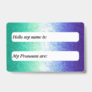 Grungy Abstract MLM Men Loving Men Pride Flag ID Badge