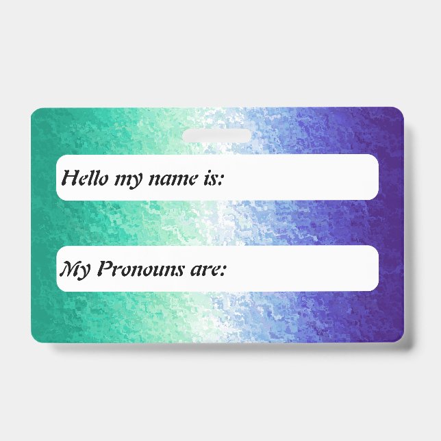 Grungy Abstract MLM Men Loving Men Pride Flag    ID Badge (Front)