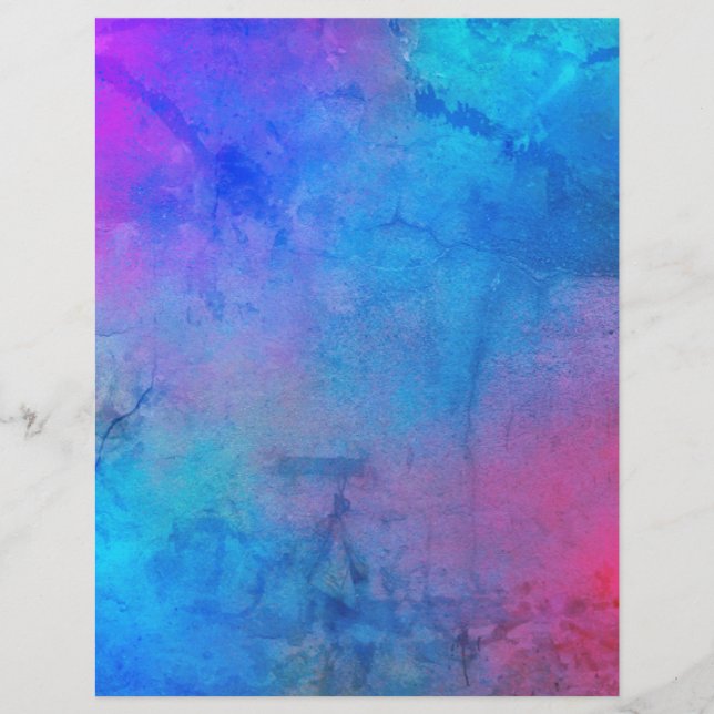 Grungy Abstract Multicolor Scrapbook Paper (Front)