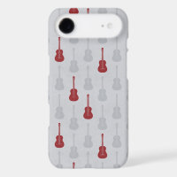 Grungy Acoustic Guitar Polkadot white red
