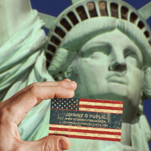 Grungy American Flag Business Card