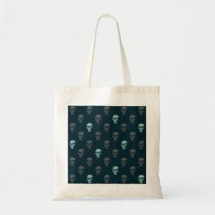 Grungy Anatomical Skull Polkadots navy mint grey Tote Bag