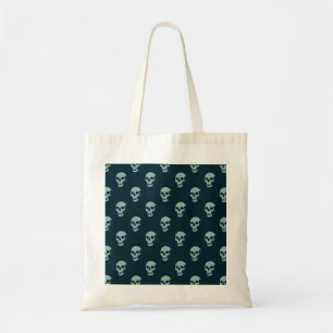 Grungy Anatomical Skull Polkadots navy mint Tote Bag