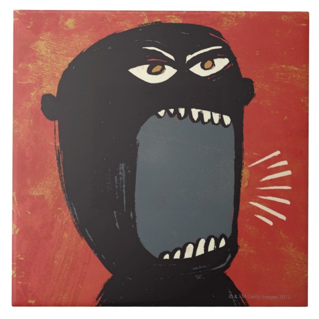 Grungy Angry Man Tile (Front)