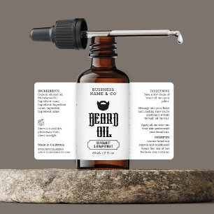 Grungy Beard Oil Label Mens Skincare Packaging