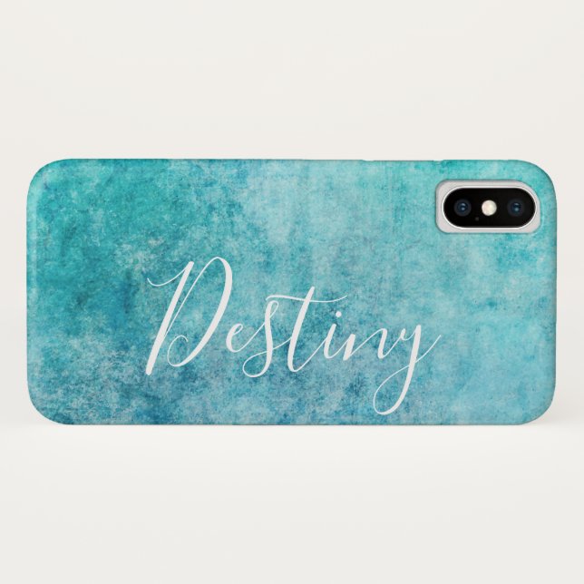Grungy Blue Texture Case-Mate iPhone Case (Back (Horizontal))