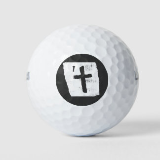 Grungy Christian Cross Golf Balls