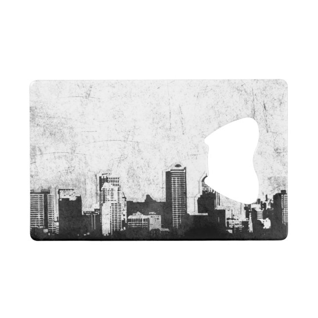 Grungy city background in black and white (Front (Horizontal))