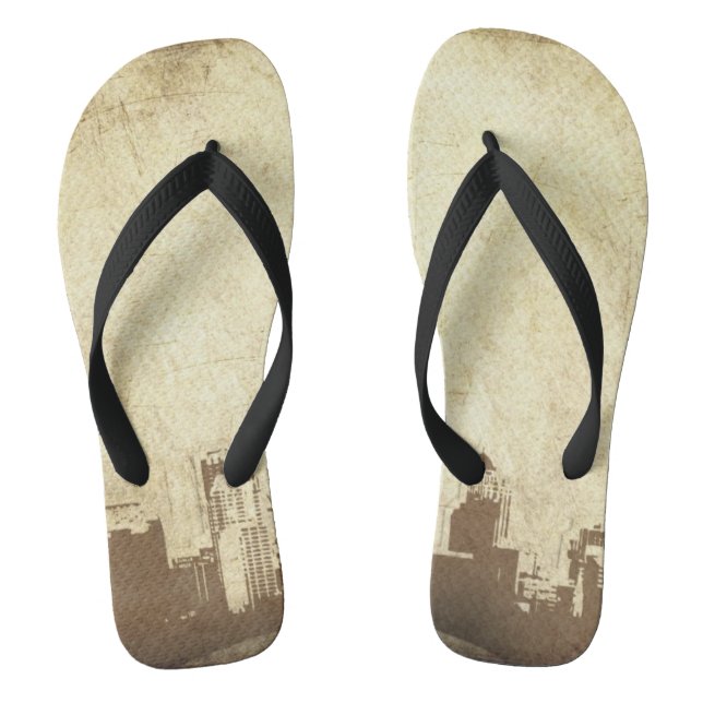 Grungy city background jandals (Footbed)
