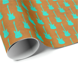 Grungy Classic Electric Guitar Polkadot toxic Wrapping Paper