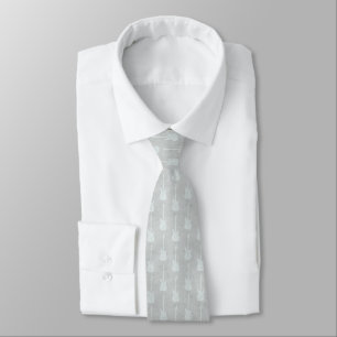 Grungy Classic Electric Guitar Polkadot whites Tie