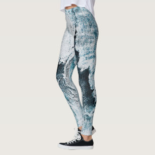 Grungy denim leggings