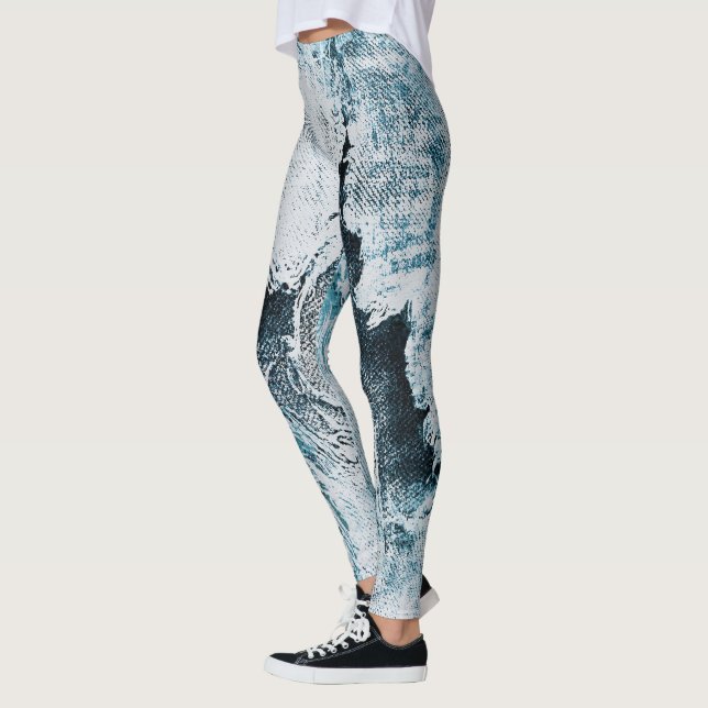 Grungy denim leggings (Left)