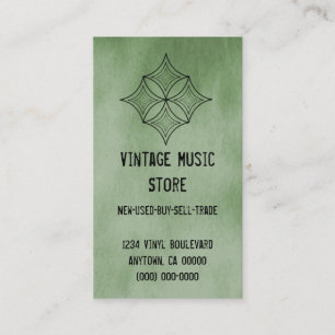 Grungy Diamond Business Card, Sage Green Card