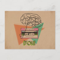 Grungy D'oh Tape Postcard