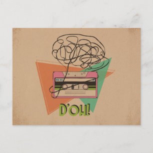 Grungy D'oh Tape Postcard