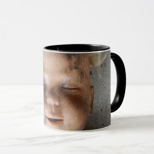 Grungy Doll Face Mug
