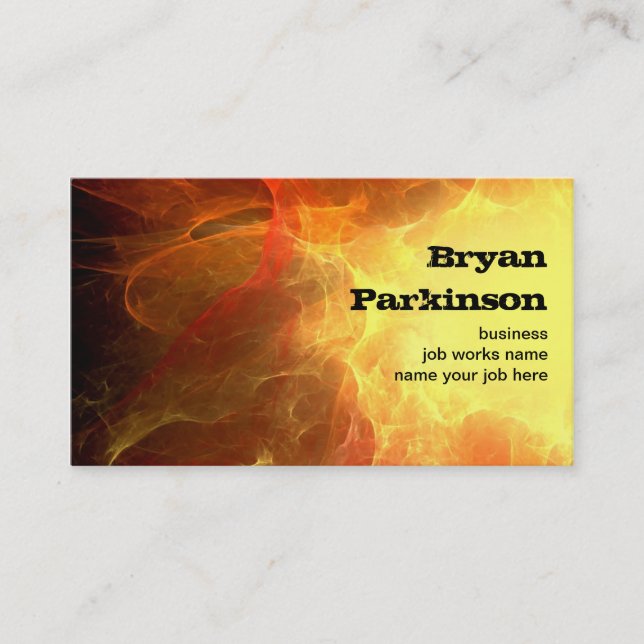grungy fire business card (Front)