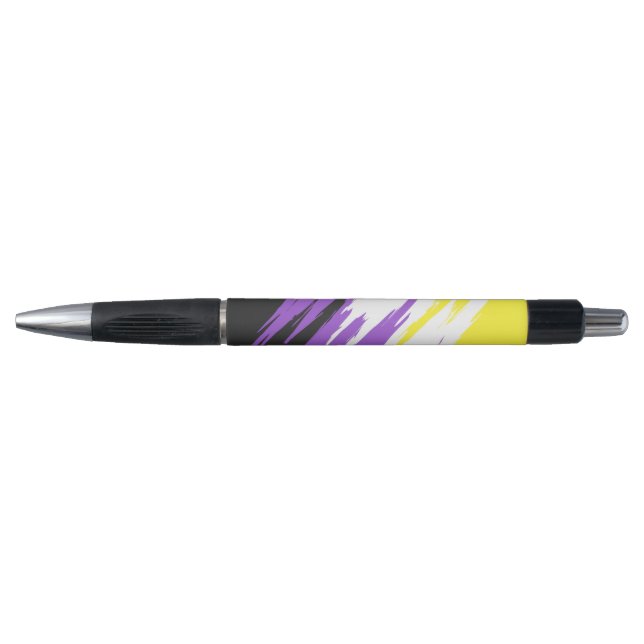Grungy Funky ZigZag Abstract Nonbinary Pride Flag (Front)