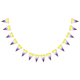 Grungy Funky ZigZag Abstract Nonbinary Pride Flag