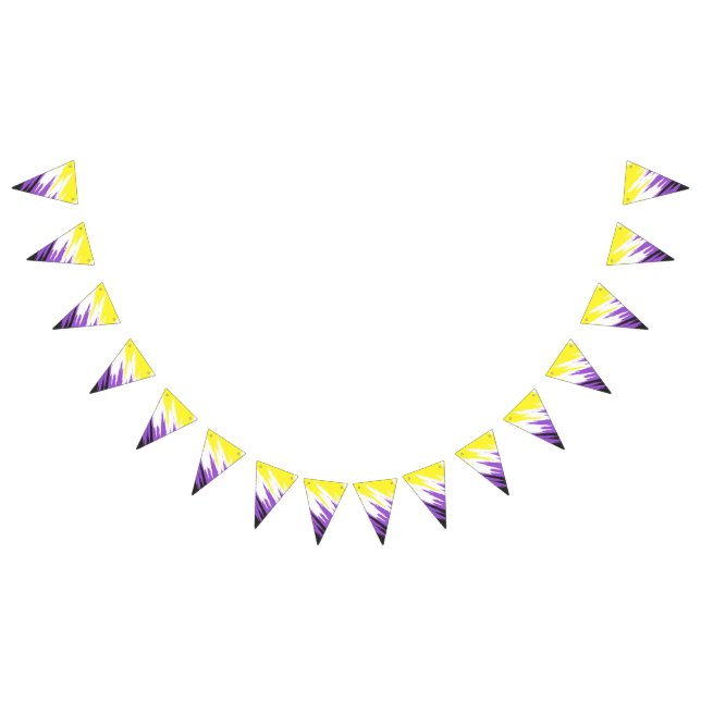 Grungy Funky ZigZag Abstract Nonbinary Pride Flag (All)