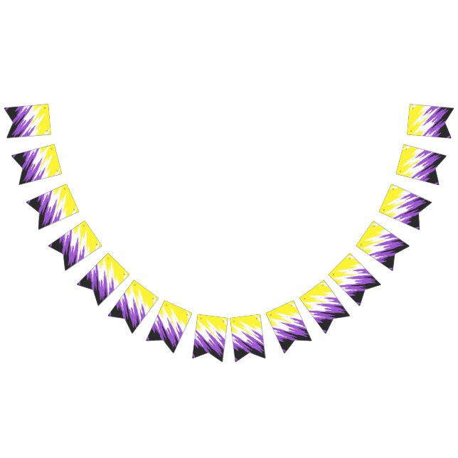 Grungy Funky ZigZag Abstract Nonbinary Pride Flag (All)