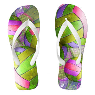Grungy Girly Volleyball Jandals
