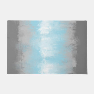 Grungy Glitchy Funky Abstract Demiboy Pride Flag Doormat