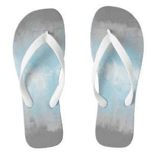 Grungy Glitchy Funky Abstract Demiboy Pride Flag Jandals