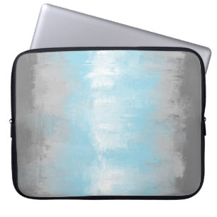Grungy Glitchy Funky Abstract Demiboy Pride Flag Laptop Sleeve
