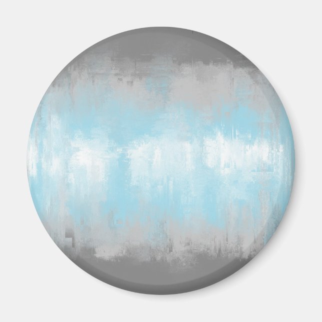 Grungy Glitchy Funky Abstract Demiboy Pride Flag Magnet (Front)