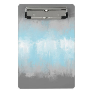Grungy Glitchy Funky Abstract Demiboy Pride Flag Mini Clipboard