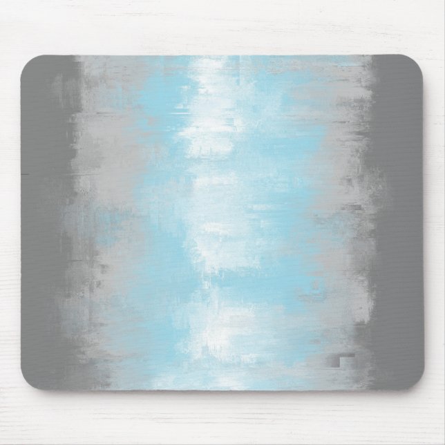 Grungy Glitchy Funky Abstract Demiboy Pride Flag Mouse Pad (Front)