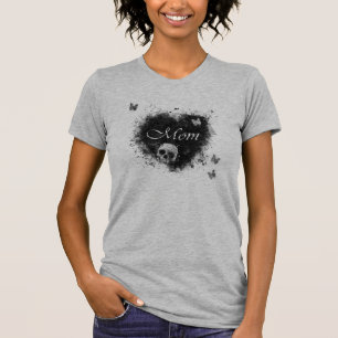 Grungy Goth Heart Mum T-Shirt