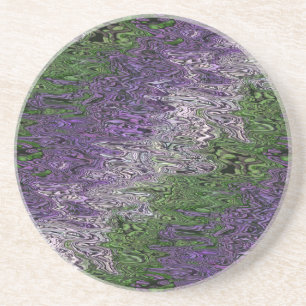 Grungy Groovy Funky Trippy Genderqueer Pride Coaster