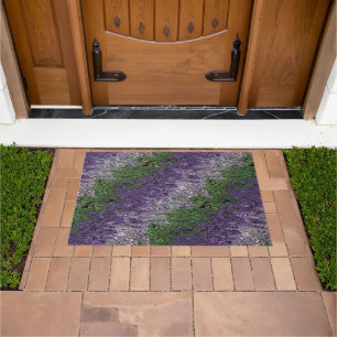 Grungy Groovy Funky Trippy Genderqueer Pride Doormat